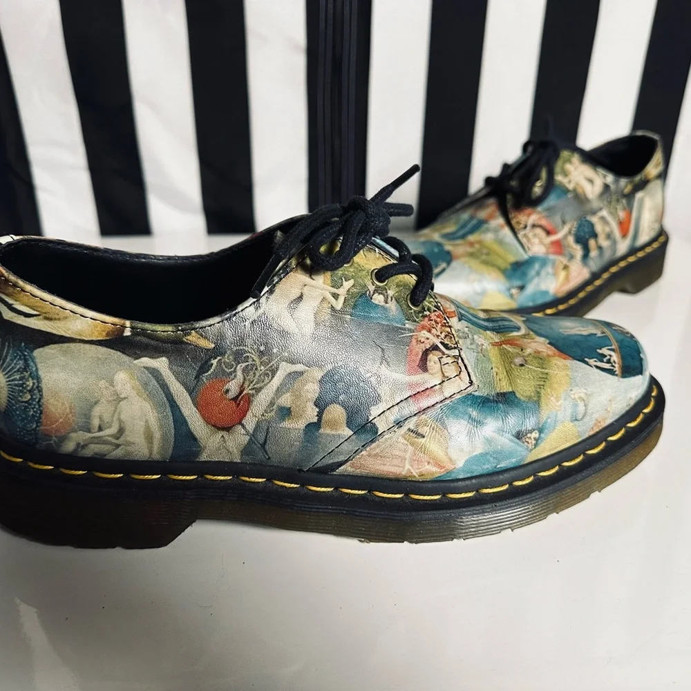 Dr. Martens RARE Hieronymus Bosch Garden of Earthly Delights Heaven Shoes - Picture 3 of 10